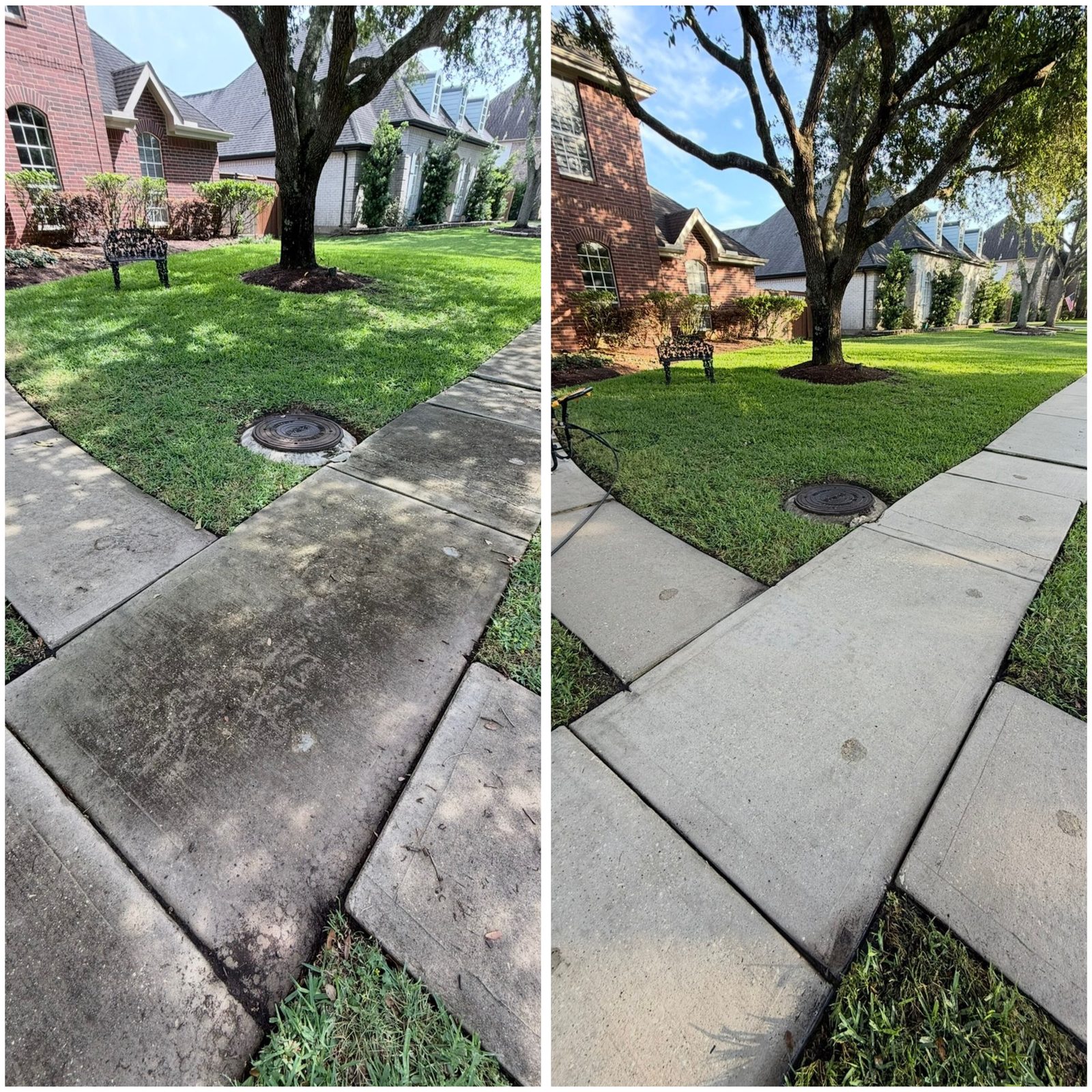 Residential Sidewalk Restoration — Pressure Washing in College Station, Bryan & Houston